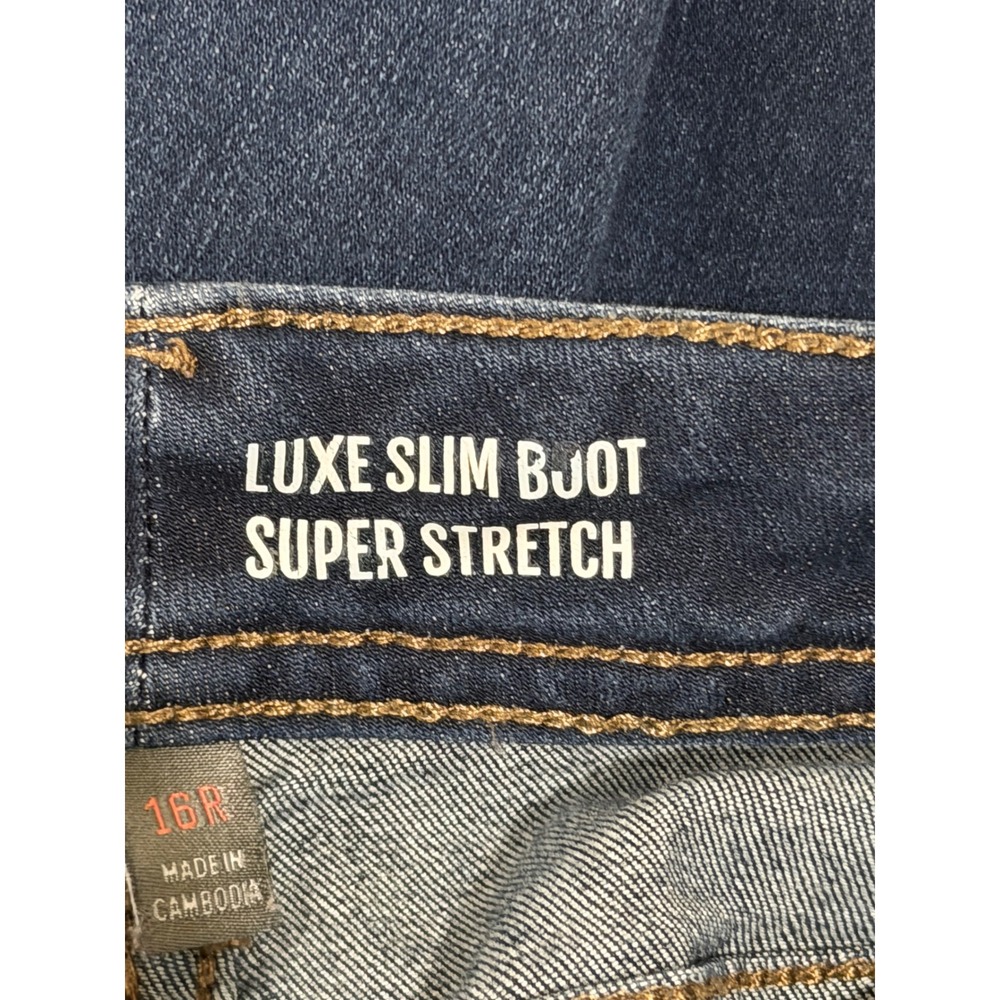 Torrid Luxe Slim Boot Super Stretch Dark Wash Denim Jeans Womens 16R 18302857 - Picture 4 of 7